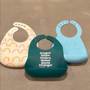 Colorful Silicone Bib Set for Kids